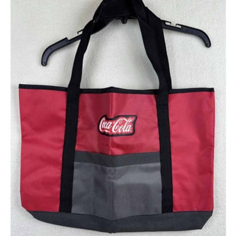 Coca Cola Nylon Tote Beach Carry Bag Retro Coke Soda Red & Black Retro